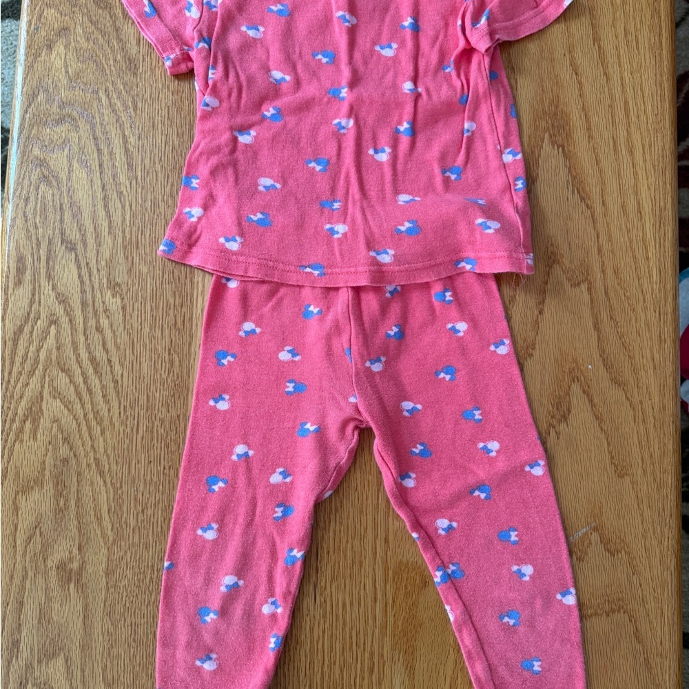 Pink Kids Pajamas with Cloud Print